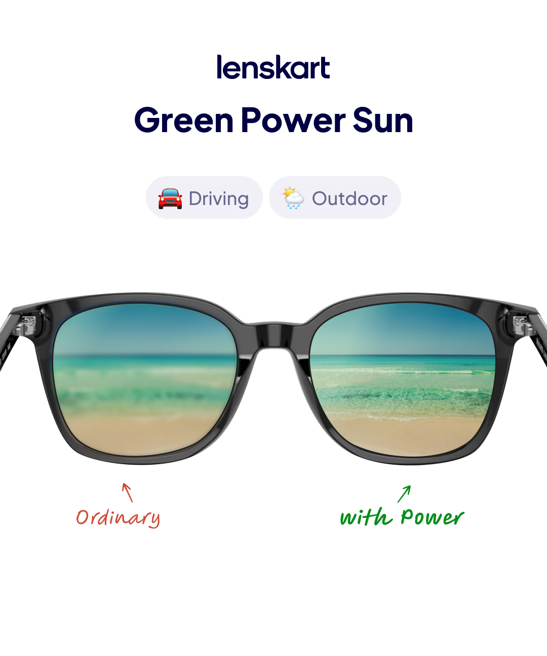 Green Power Lens Sun